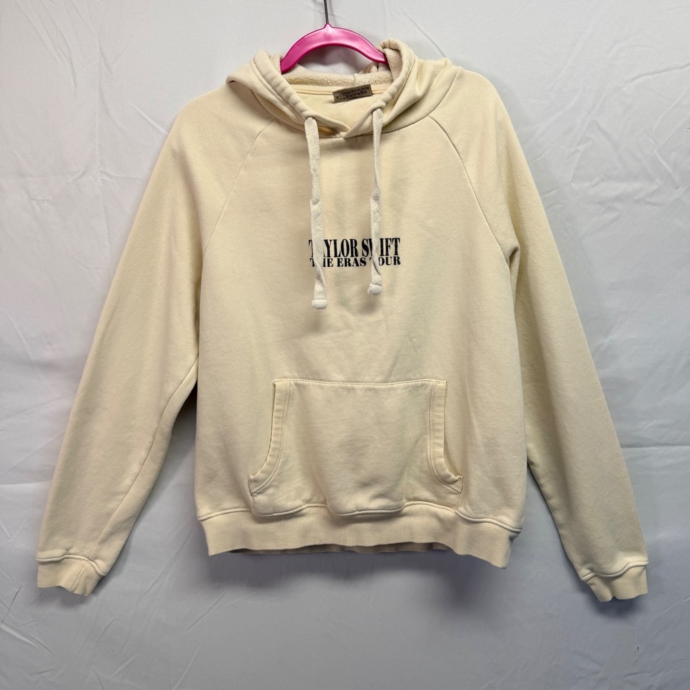 Taylor Swift The Eras Tour Hoodie Unisex Small Cream Graphic Pullover Merch